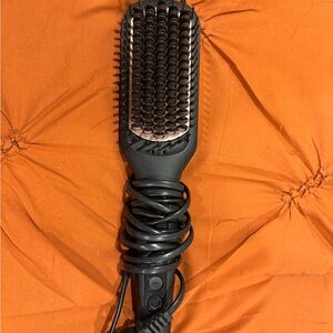 Electric Heated Hair Straightening Brush - Black